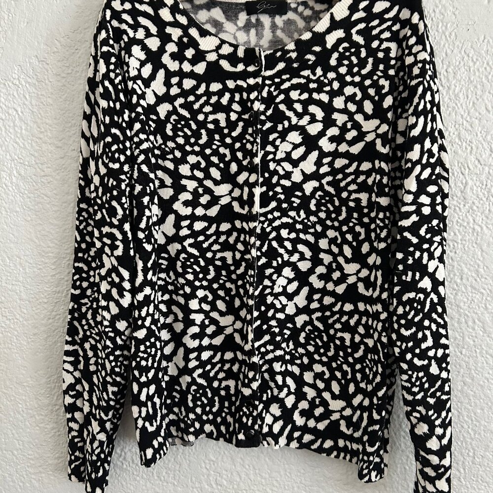 Sweater front button down L